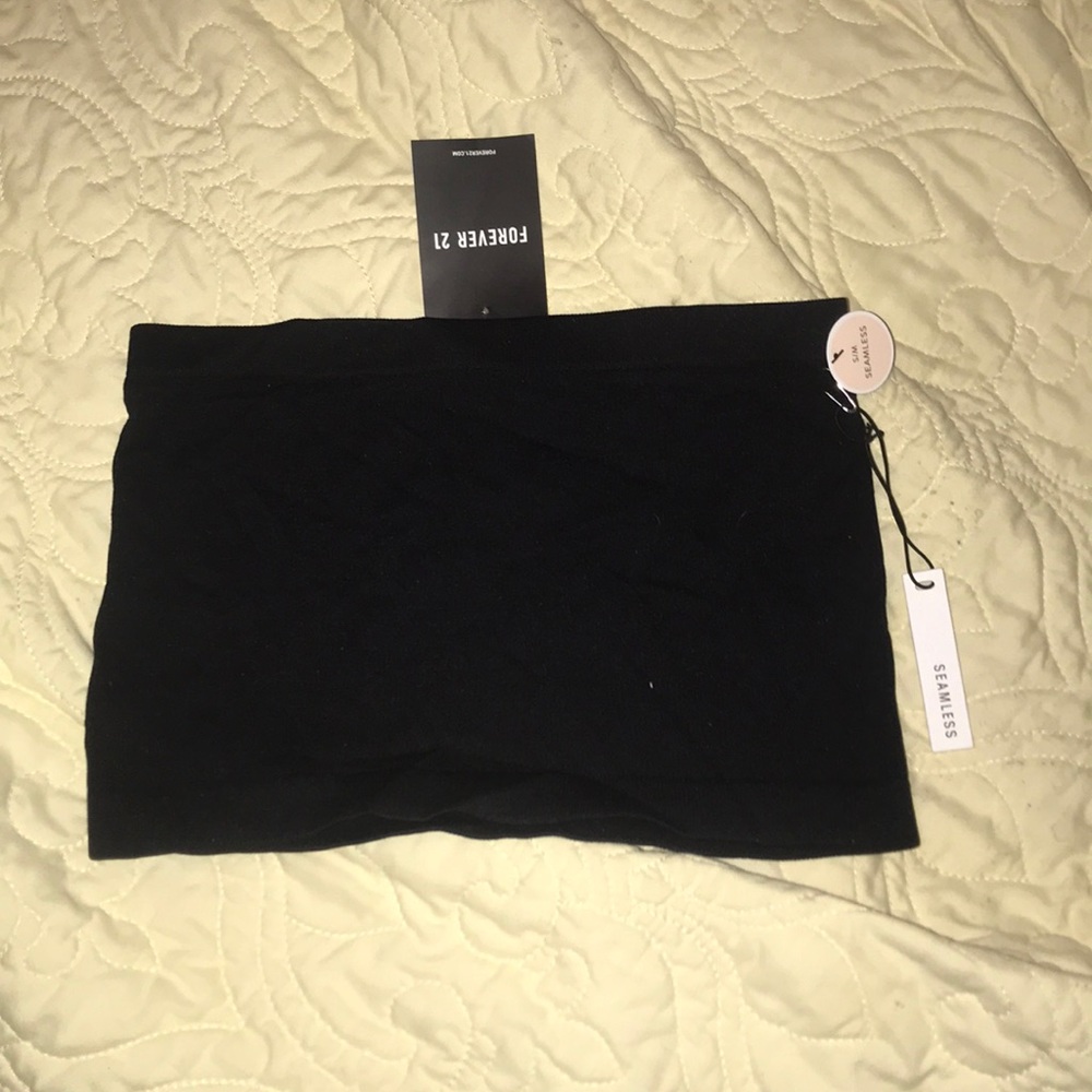 forever 21 seamless black tube top/bandeau